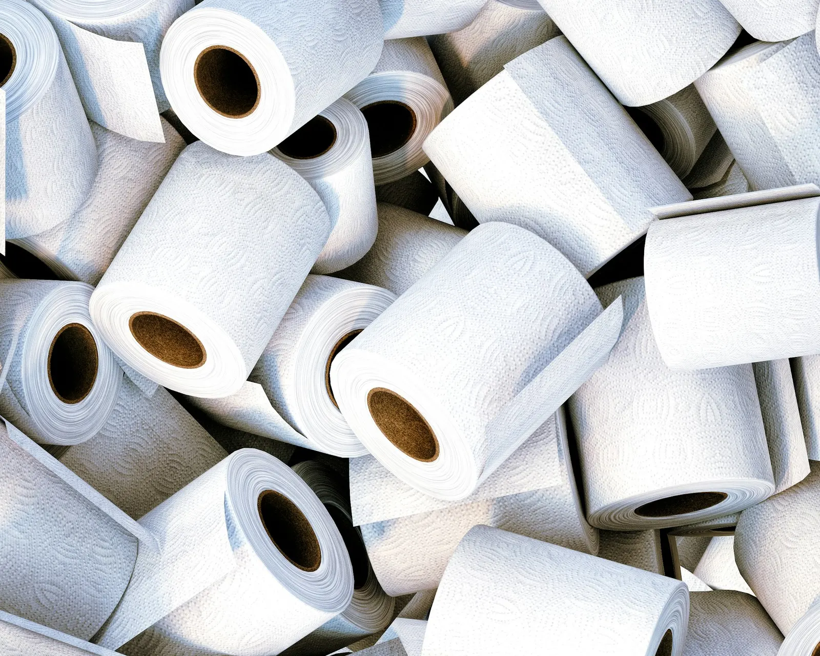 Stapel rollen wc-papier